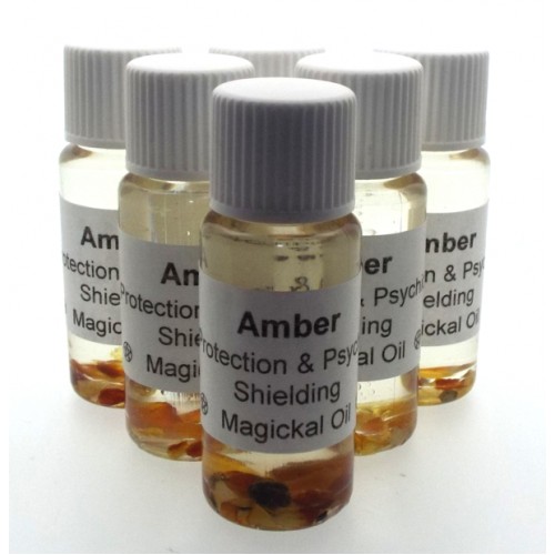 10ml Amber Gemstone Oil Psychic Shielding
